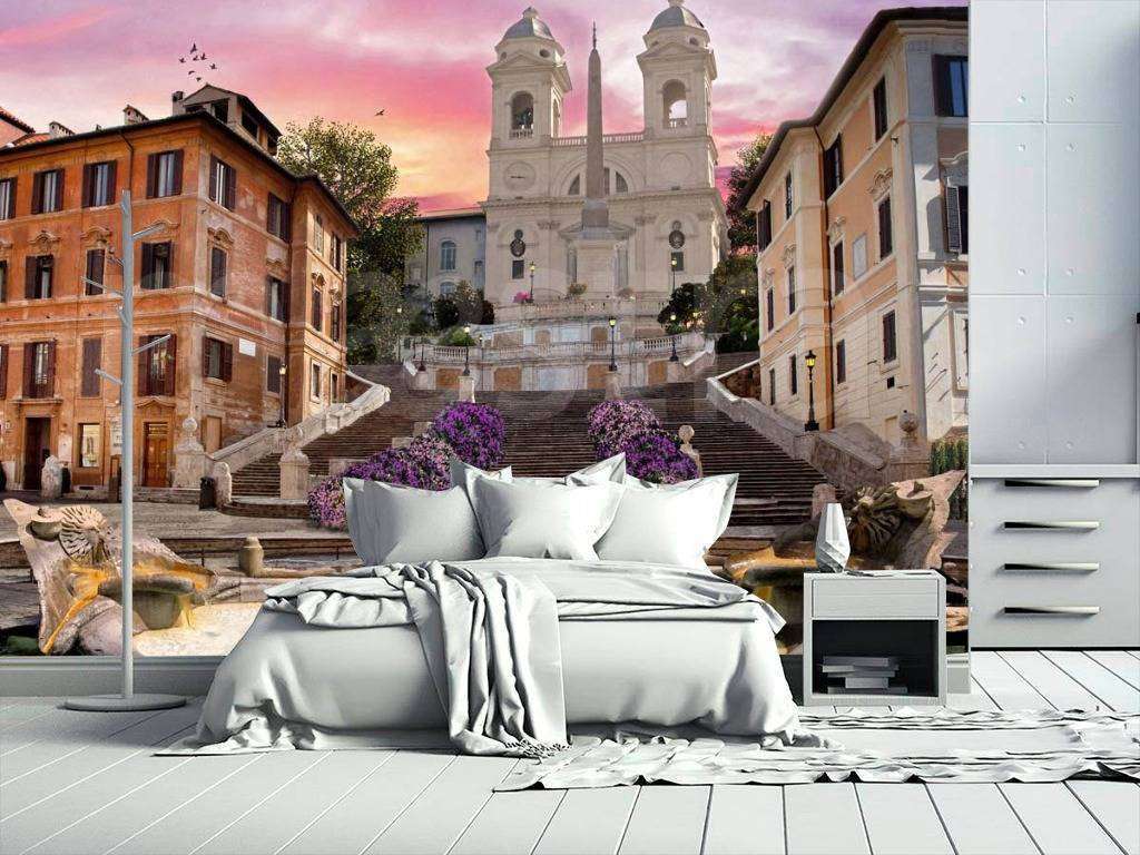 Фотообои Площадь с фонтанами  8-026