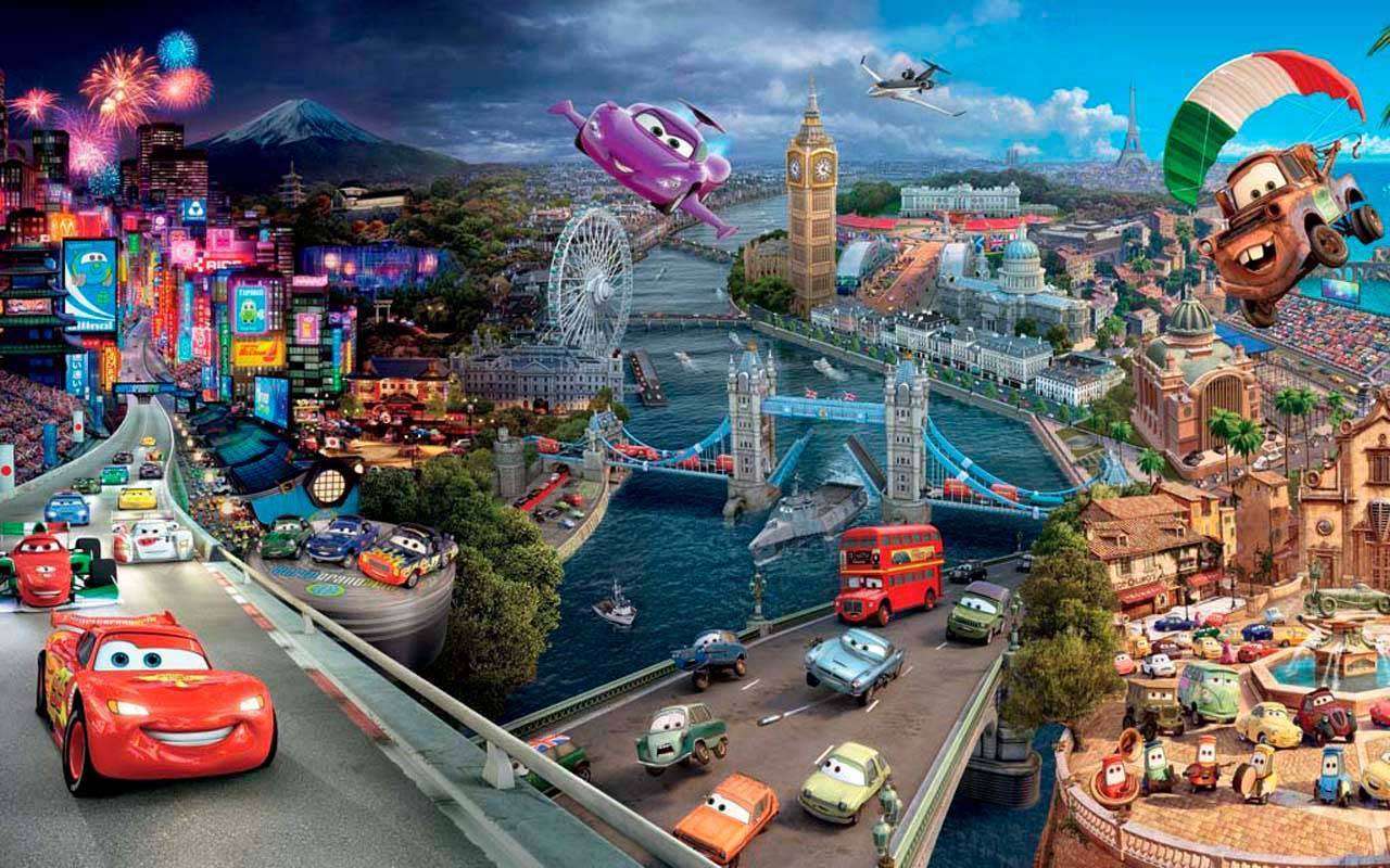 Фотообои в интерьере тачки в городе  3-093 фото