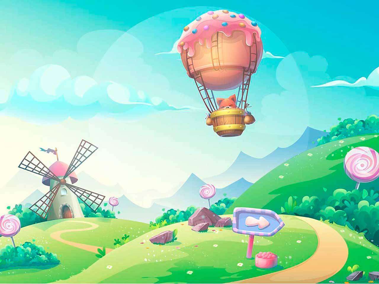 Фотообои в интерьере сказочный полет  9-165 фото