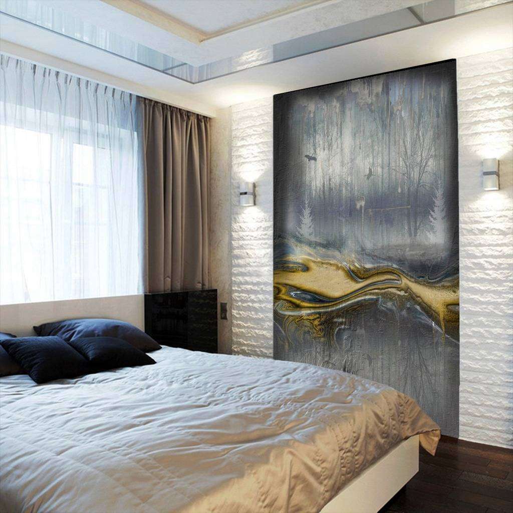 Фотообои Бесшовные обои на стену:  Лес серый. Артикул: 13-042  