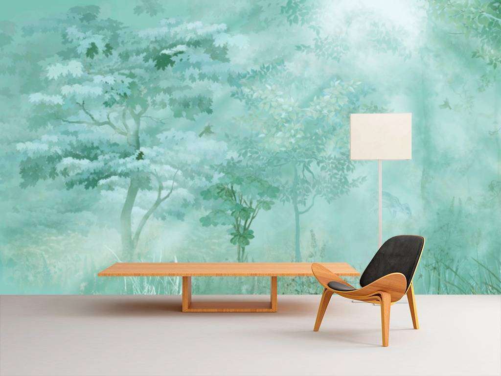 Фотообои в интерьере лес  13-202 фото