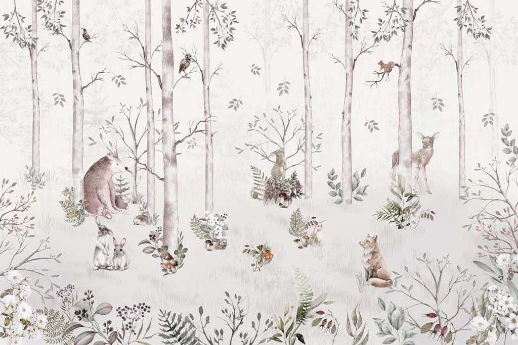 Фотообои в интерьере лесная полянка популярное  13-624 фото