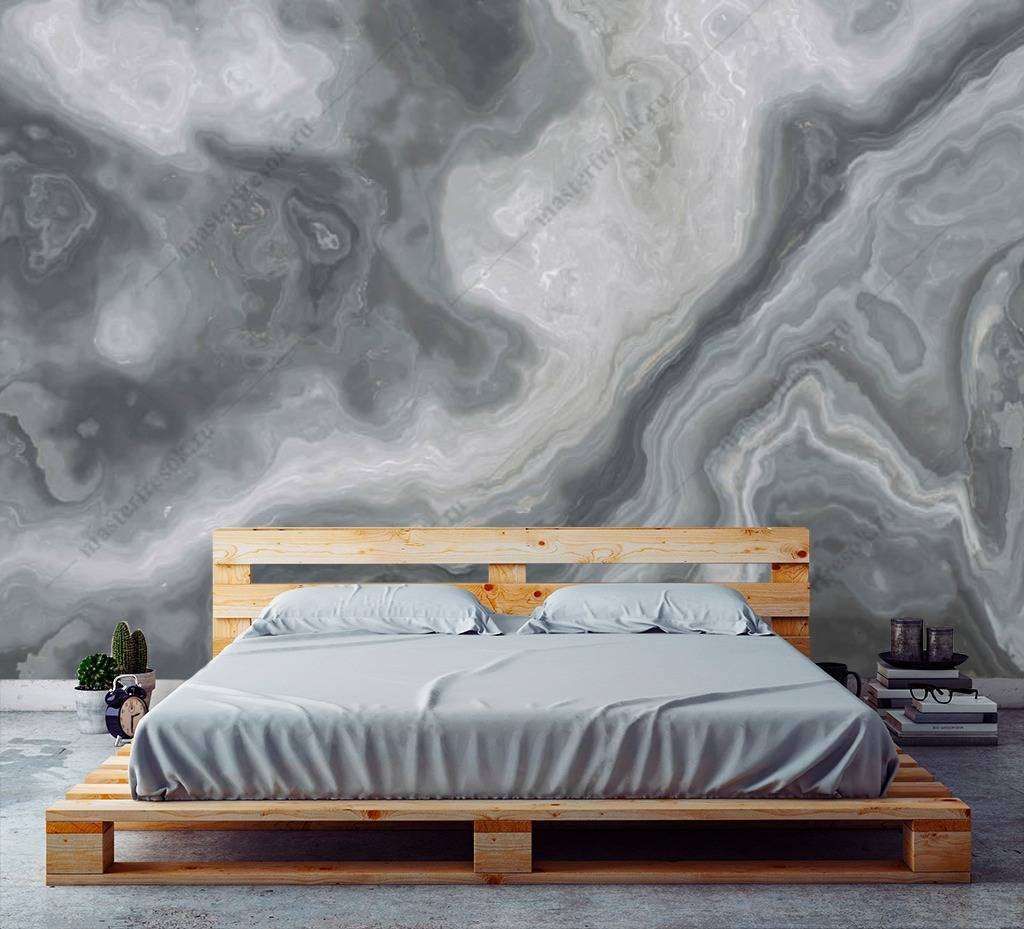 Фотообои в интерьере текстура камня оникс серый  9-1080 фото