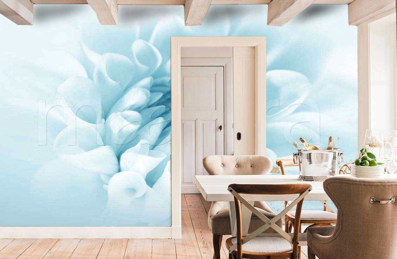 Фотообои Бесшовные обои на стену:  Голубой цветок. Артикул: 9-045  