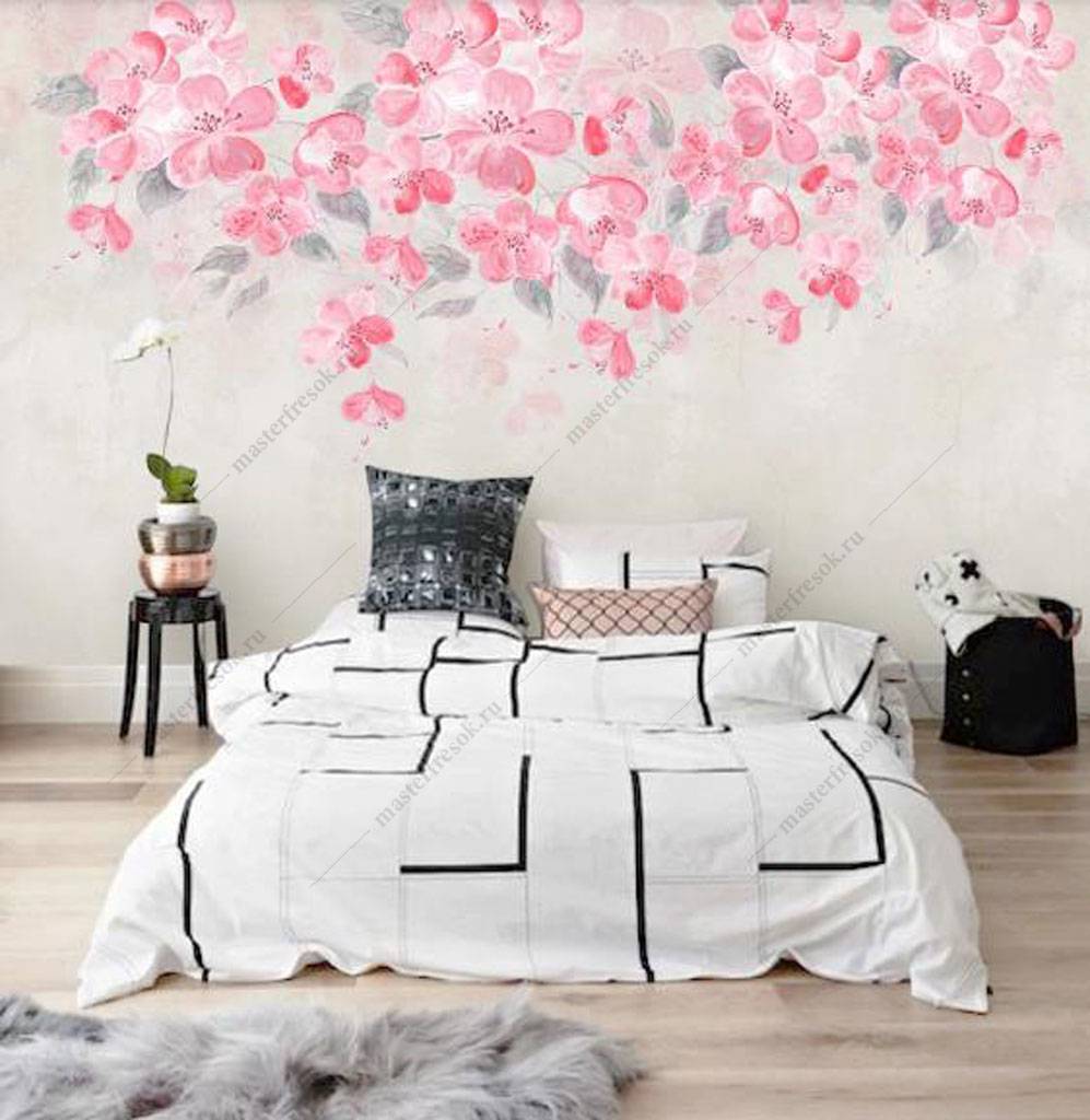 Фотообои Розовые цветы сакуры  15-947