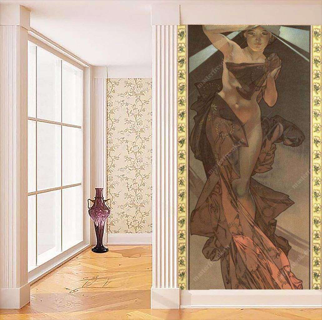 Фотообои в интерьере альфонс мариа муха – утренняя звезда  8-187 фото