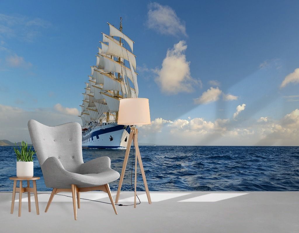 Фотообои Парусник в море  9-2118