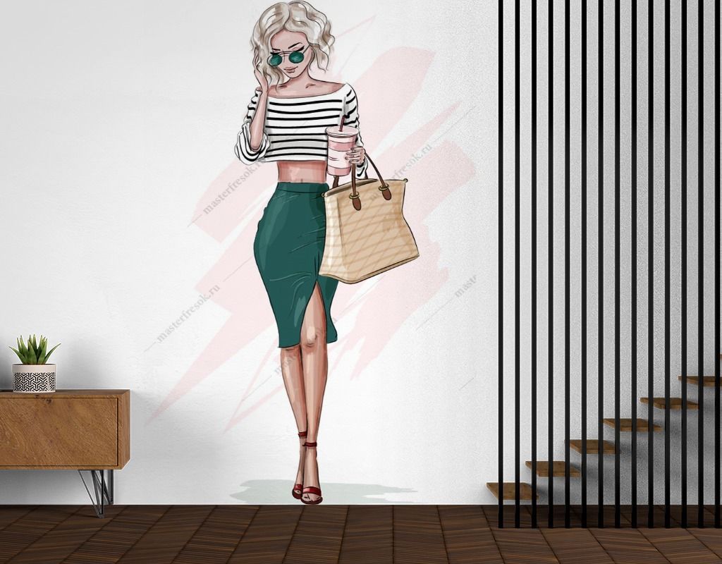 Фотообои Модная блондинка  12-1375