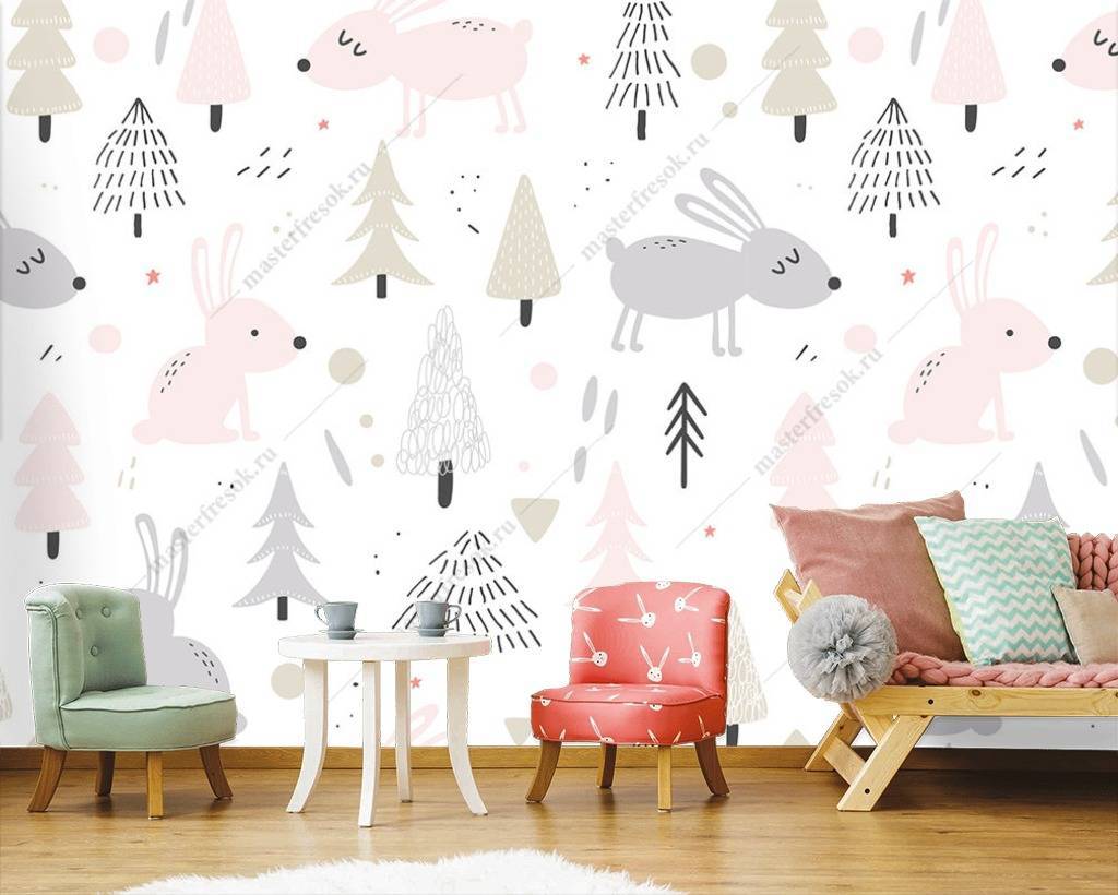 Фотообои Лес рисунок  12-709