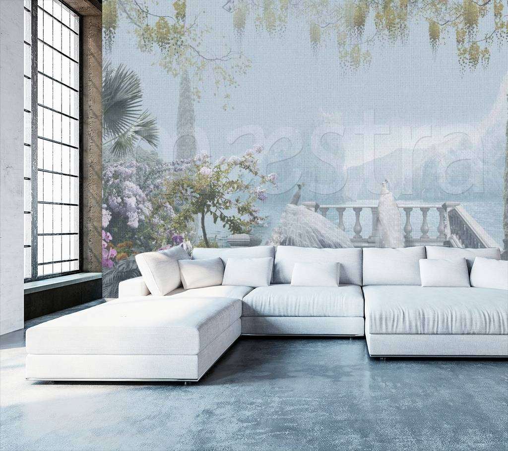 Фотообои Бесшовные обои на стену:  Павлины в парке. Артикул: 7-559  