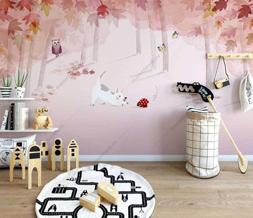 Фотообои в интерьере милая осень  16-041 фото