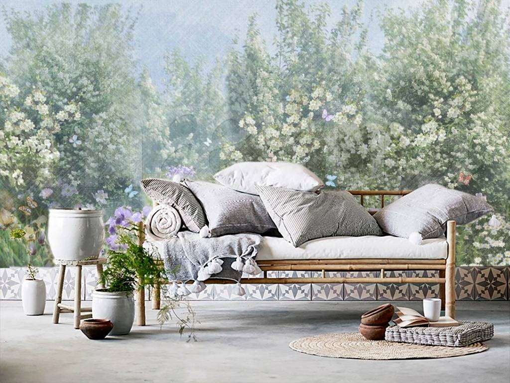 Фотообои Сад с цветущей яблоней 2  7-563