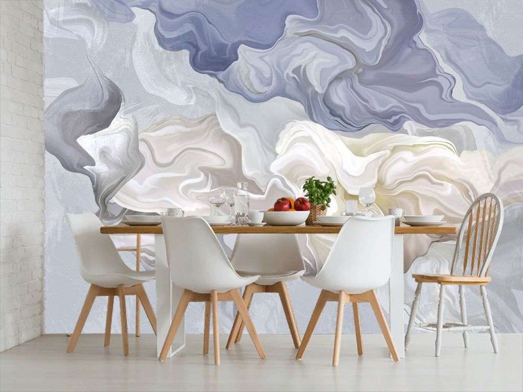 Фотообои в интерьере абстракция 3д чернила  13-715 фото