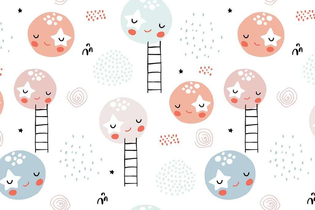 Фотообои в интерьере месяцы в небе  12-717 фото