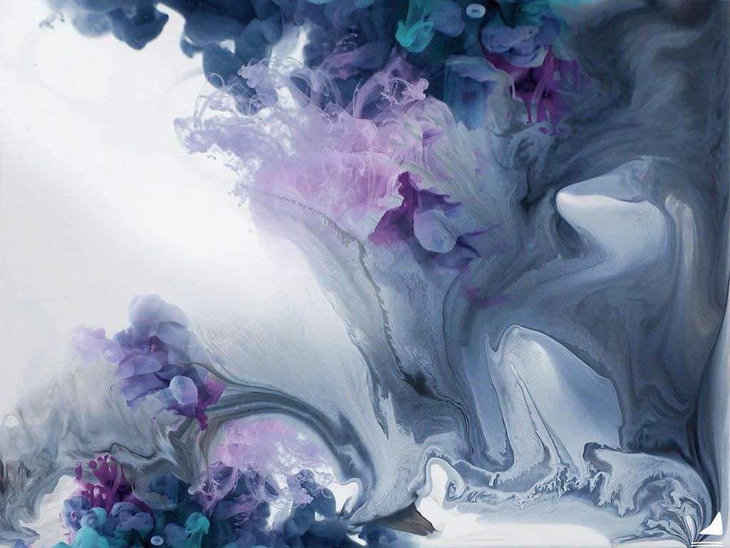 Фотообои в интерьере разноцветные чернила  9-1416 фото