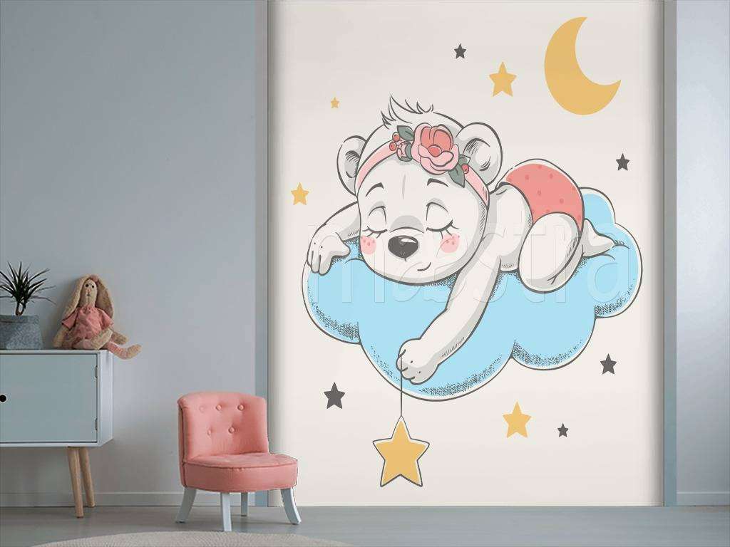 Фотообои в интерьере мишка спит  12-477 фото