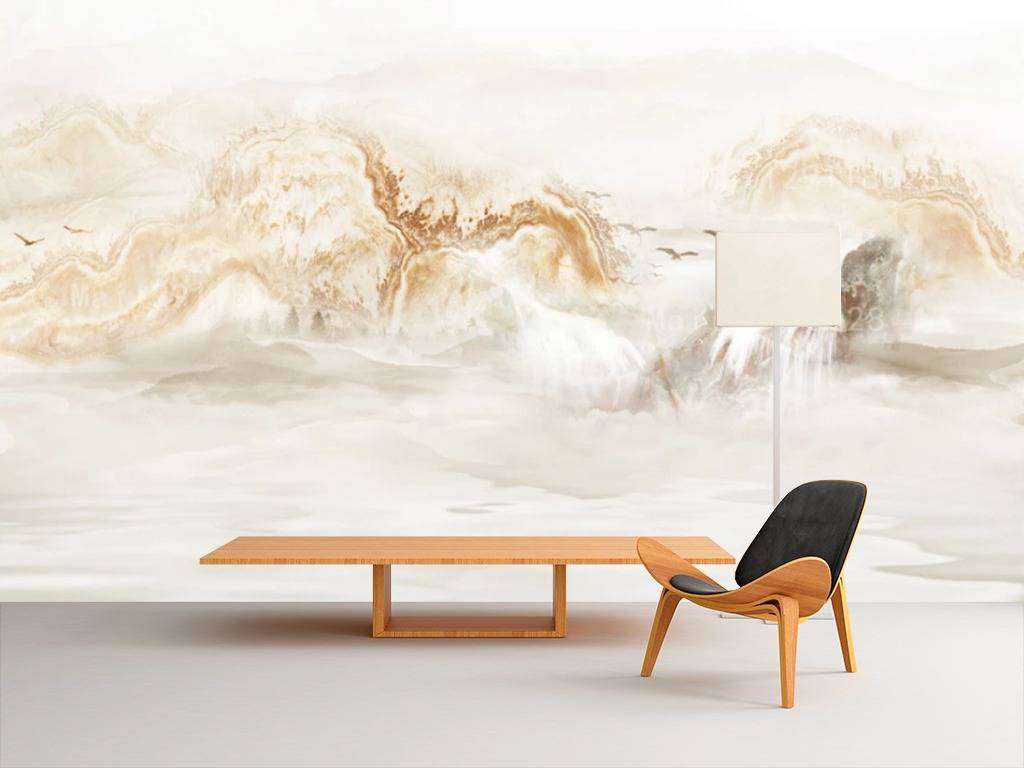 Фотообои в интерьере коричневые горы  15-677 фото