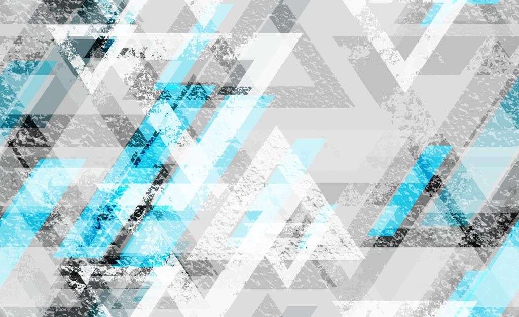 Фотообои в интерьере геометрические треугольники  10-952 фото