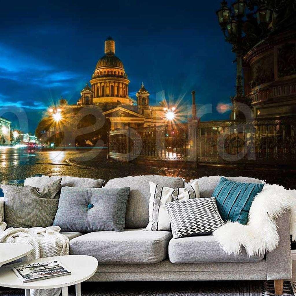 Фотообои Исаакиевский собор в ночи  9-667