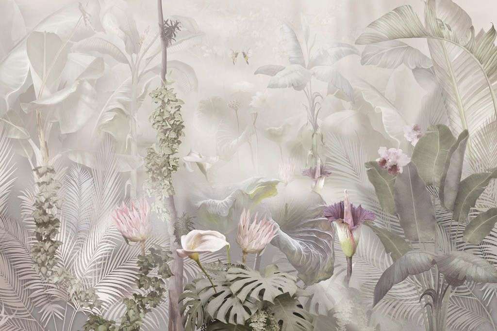 Фотообои в интерьере тропические растения  13-598 фото