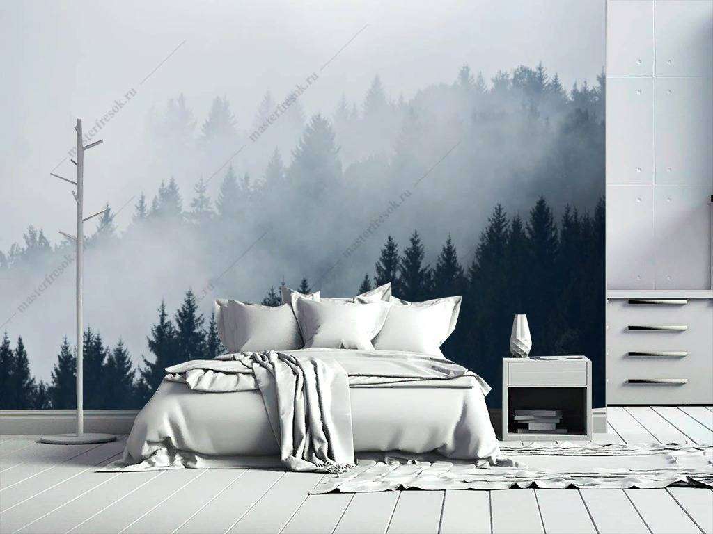 Фотообои в интерьере утро в тумане  9-1168 фото