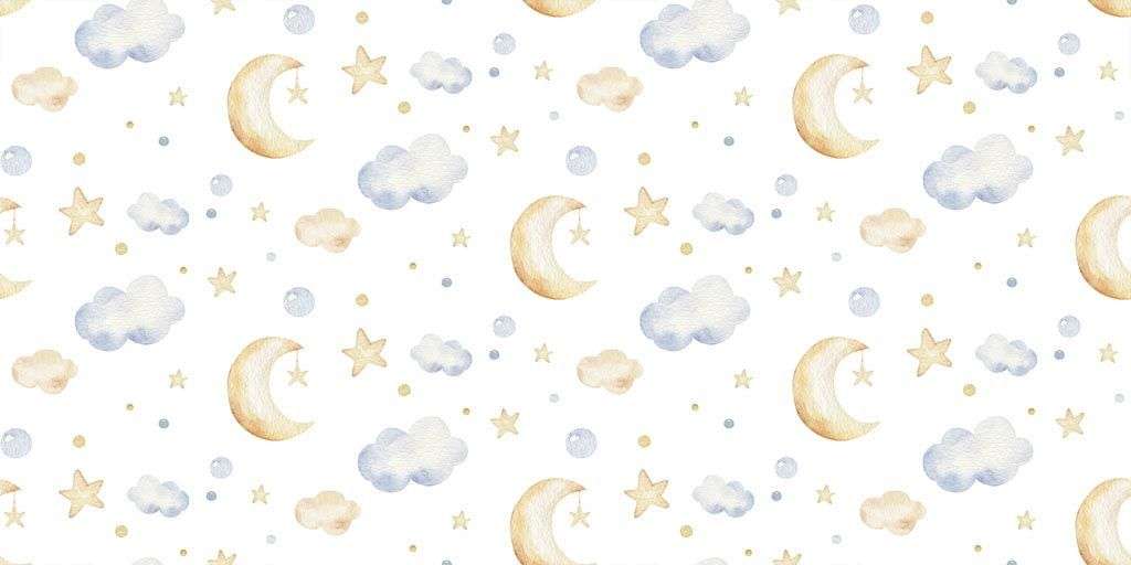 Фотообои в интерьере облака и месяц  12-659 фото