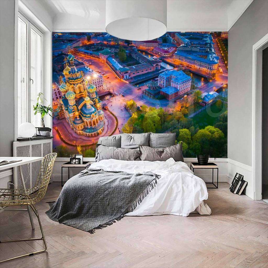 Фотообои в интерьере великолепный спас на крови  9-679 фото