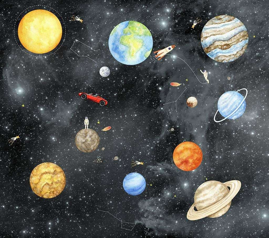 Фотообои в интерьере космическая одиссея подростку  12-1546 фото