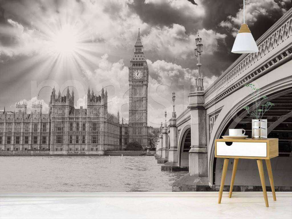 Фотообои в интерьере лондон в лучах ласкового солнца  9-481 фото