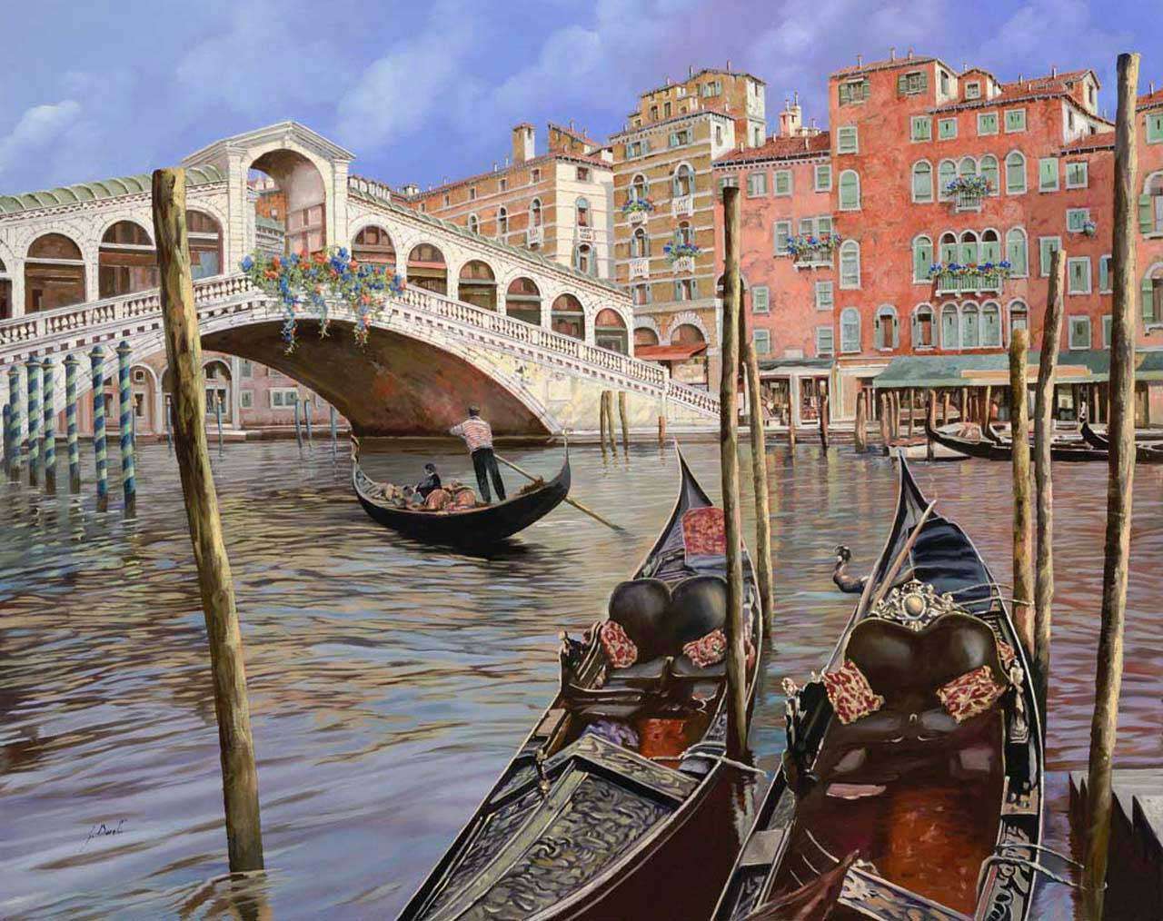 Фотообои в интерьере канал венеции  8-097 фото