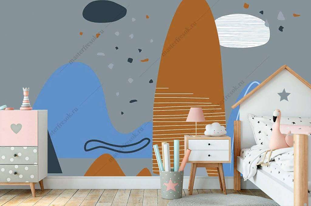 Фотообои в интерьере горы наклейки  14-101 фото