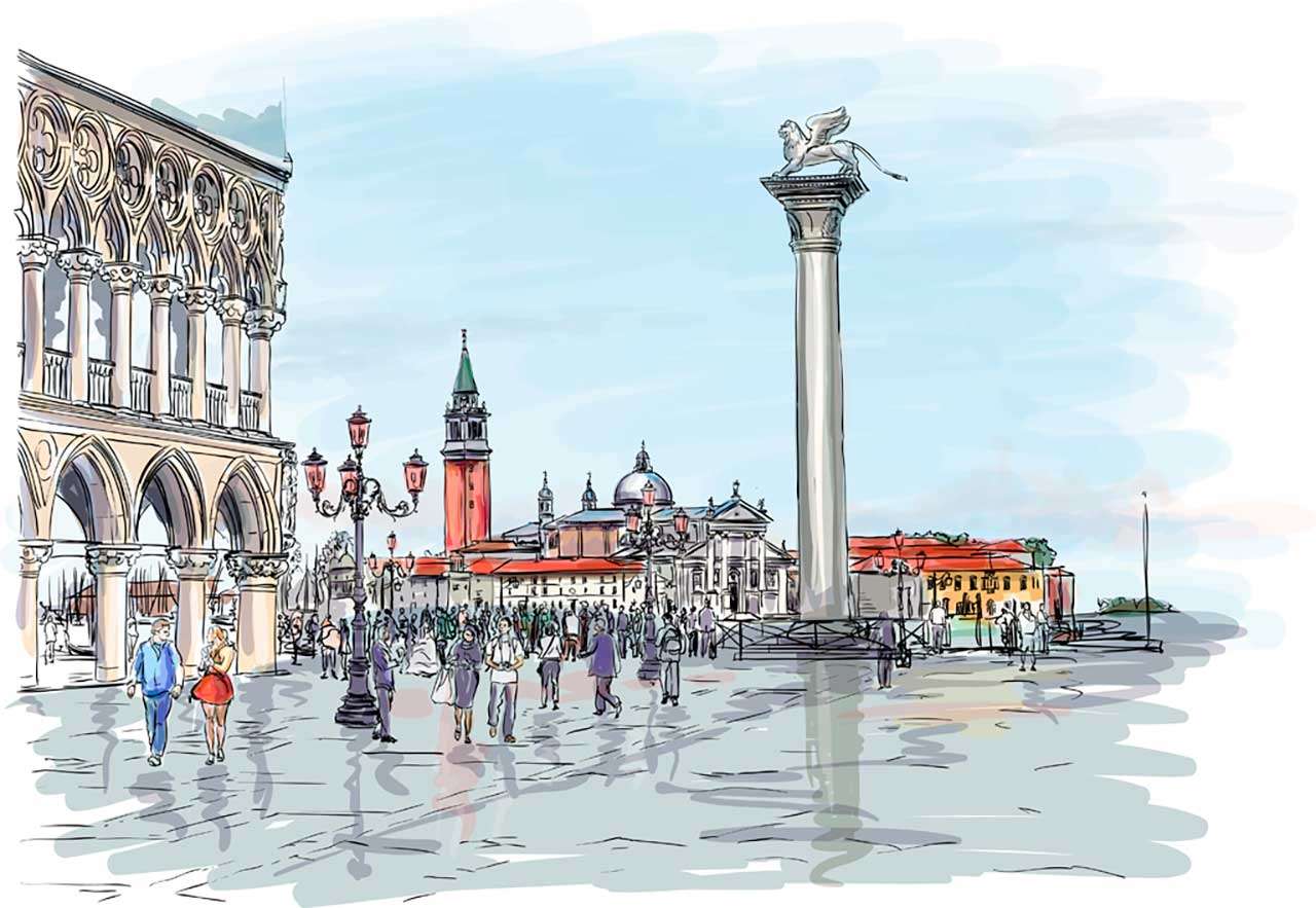 Фотообои в интерьере площадь сан марко  9-262 фото