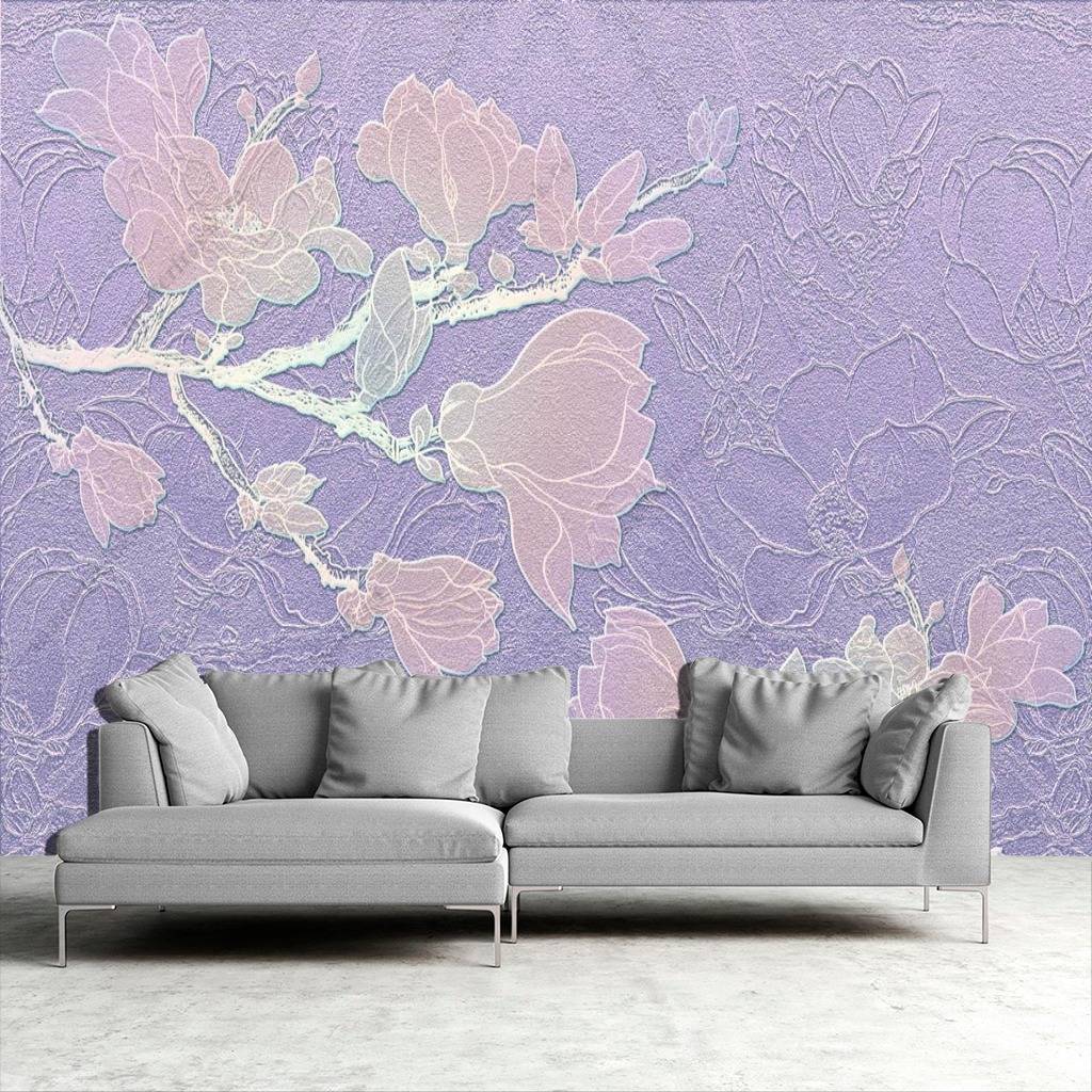 Фотообои Веточка магнолии на нежном фоне  9-1180