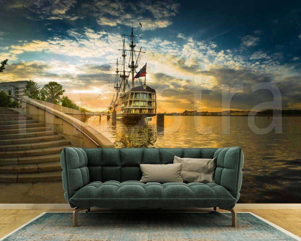 Фотообои Корабль на Неве  9-661