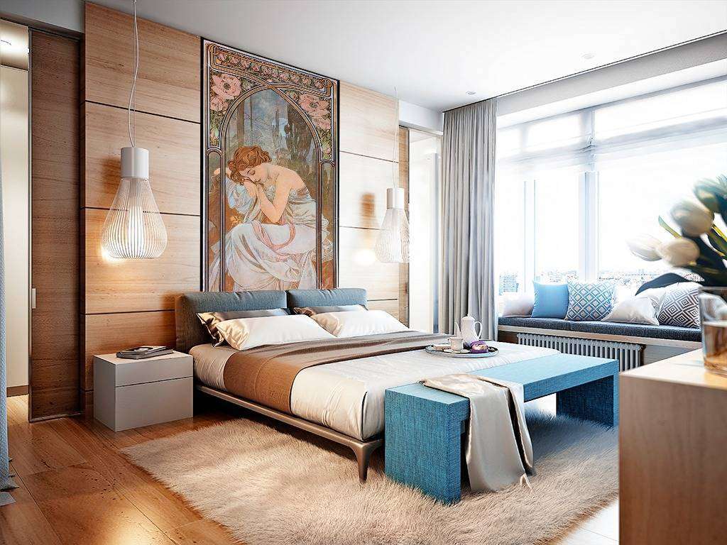 Фотообои в интерьере альфонс мариа муха – отдых, ночь  8-184 фото