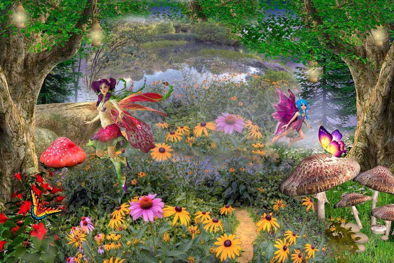 Фотообои в интерьере лесные эльфы  5-165 фото