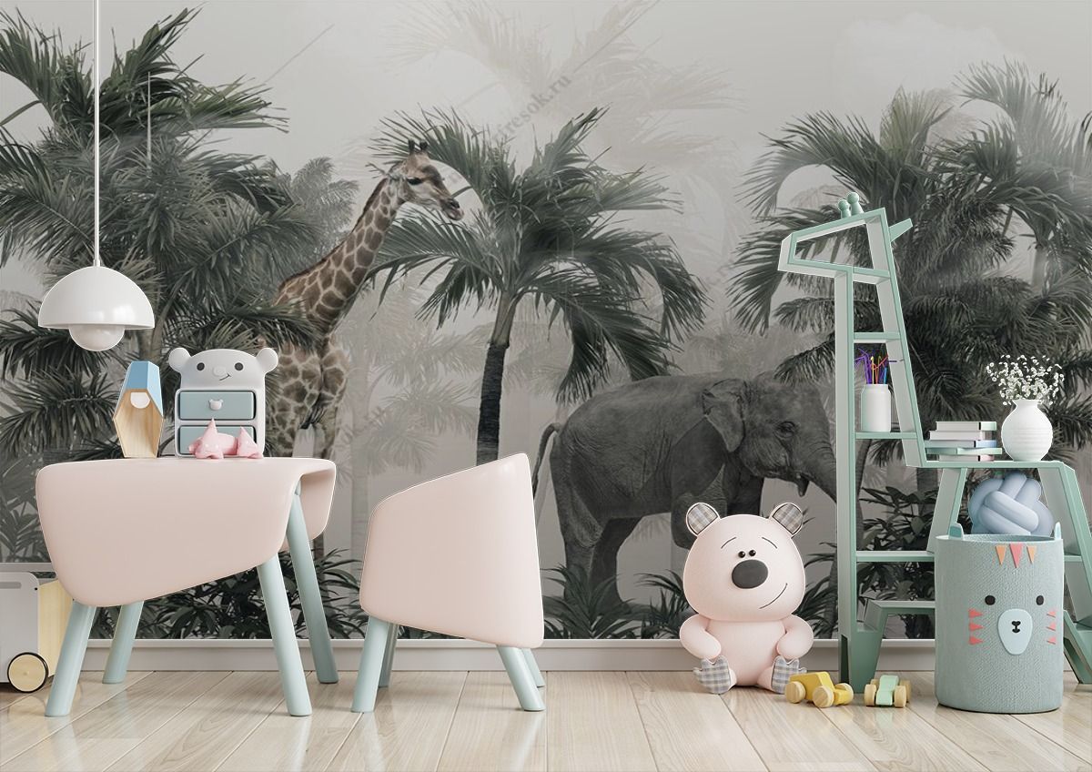 Фотообои Звери в тропиках  9-1705