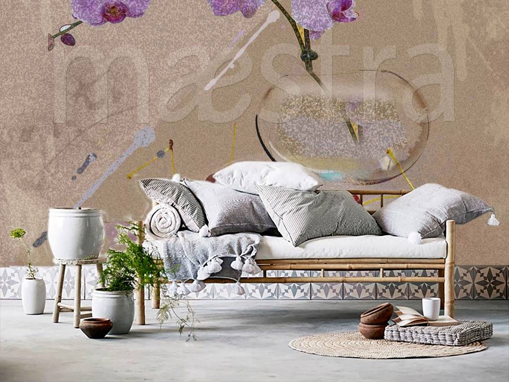 Фотообои Ветка орхидеи в вазе  2-111