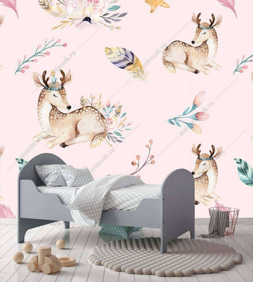 Фотообои в интерьере олени красивые  12-728 фото