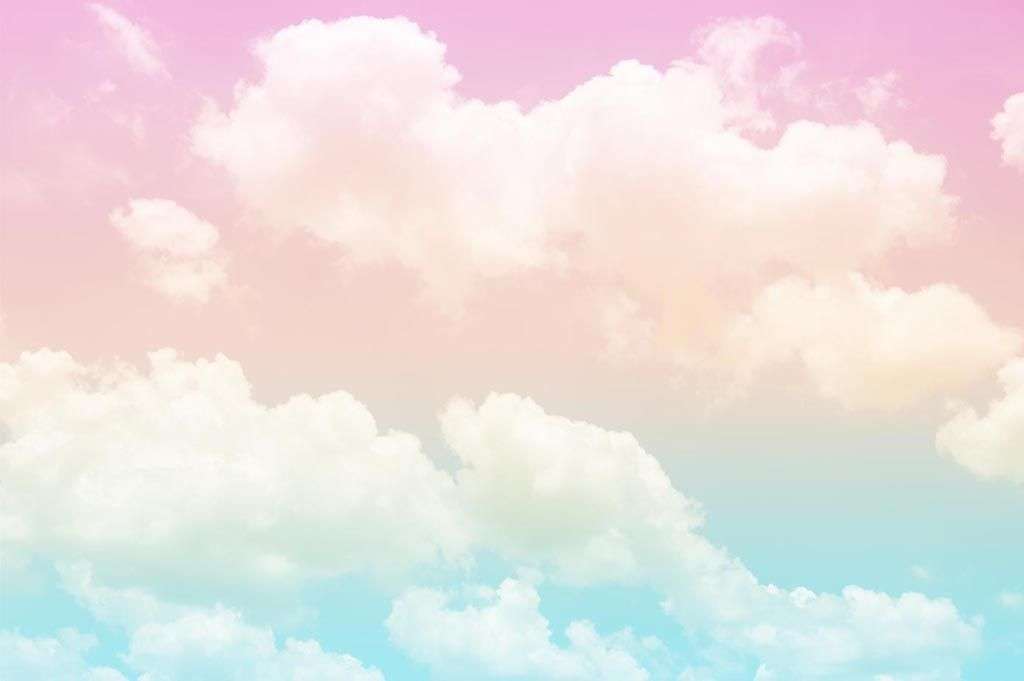 Фотообои в интерьере облака радужные  14-455 фото