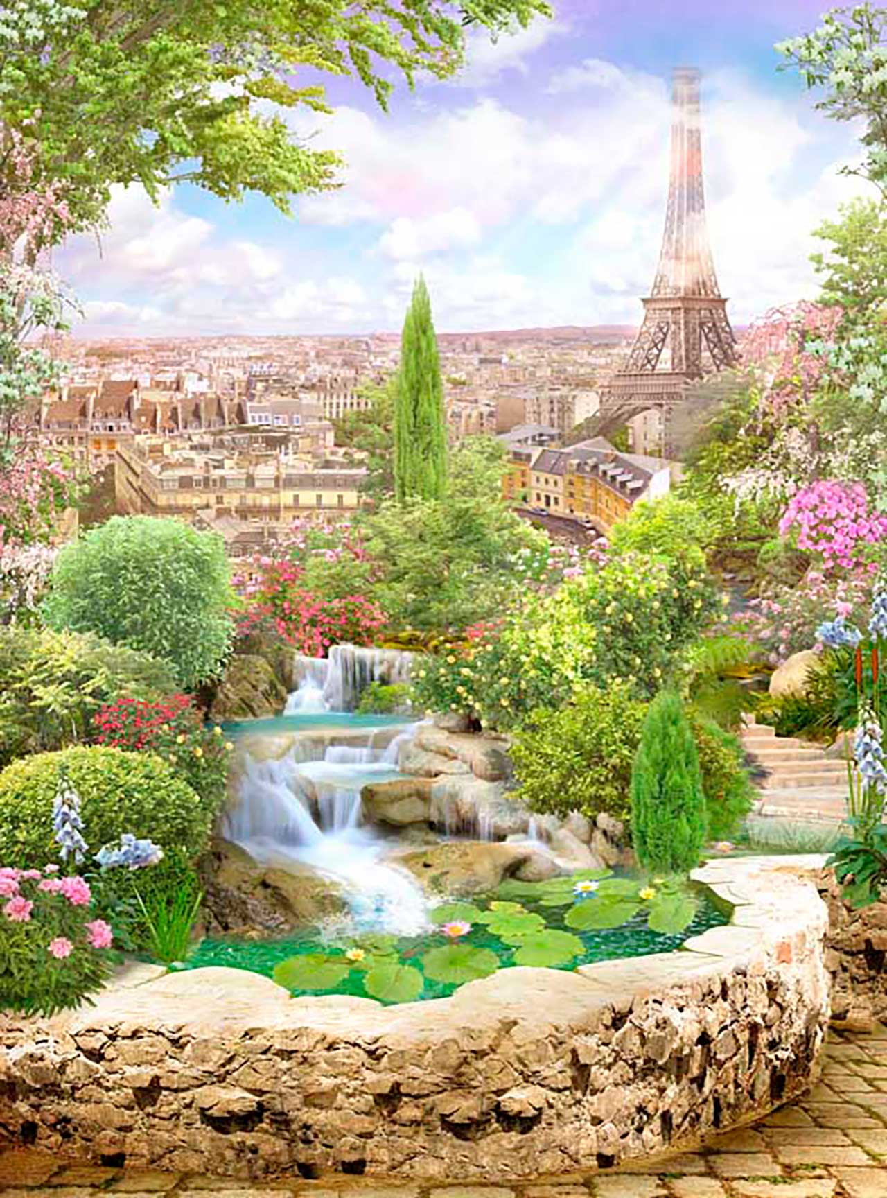 Фотообои в интерьере париж в зелени  9-740 фото