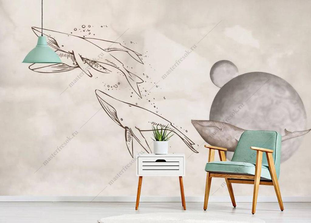 Фотообои Планета китов  16-032