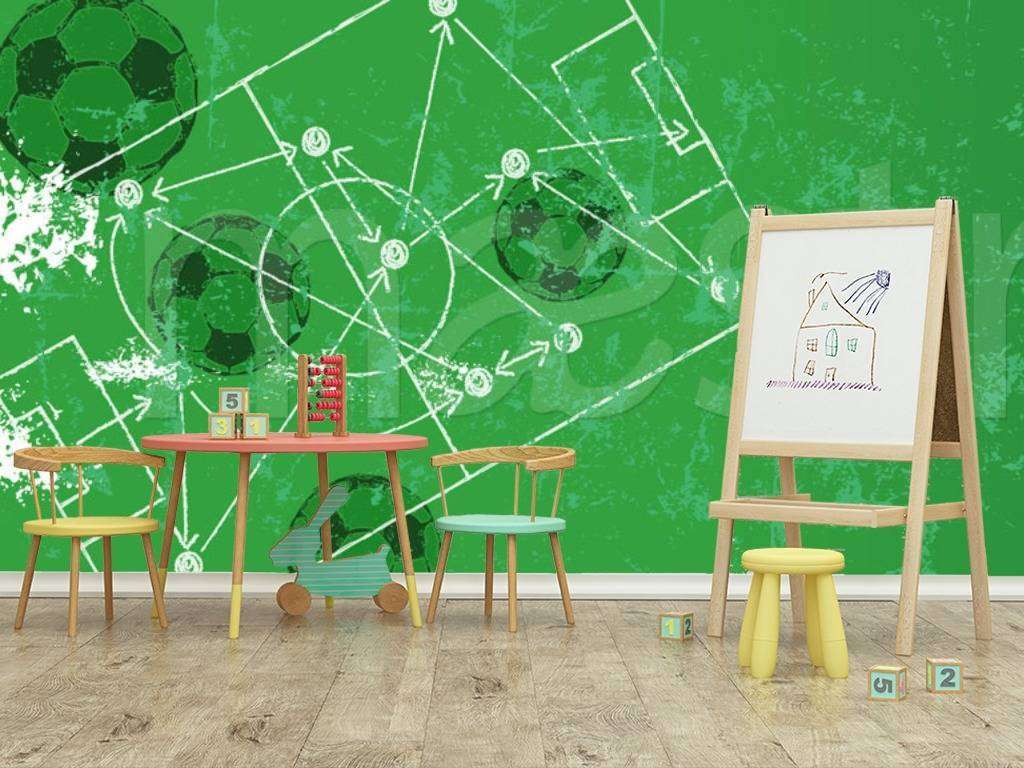 Фотообои в интерьере тактика игры  12-544 фото