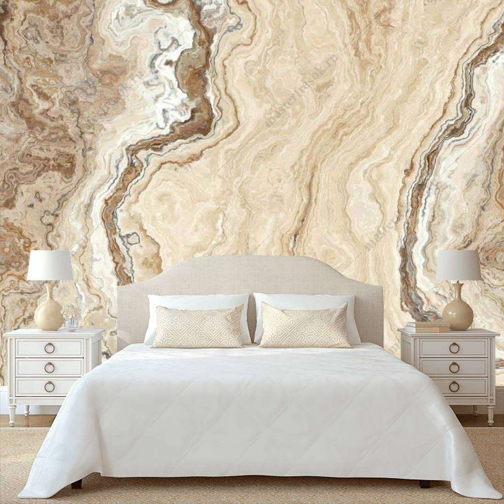 Фотообои Бежевый мрамор текстура  9-1078