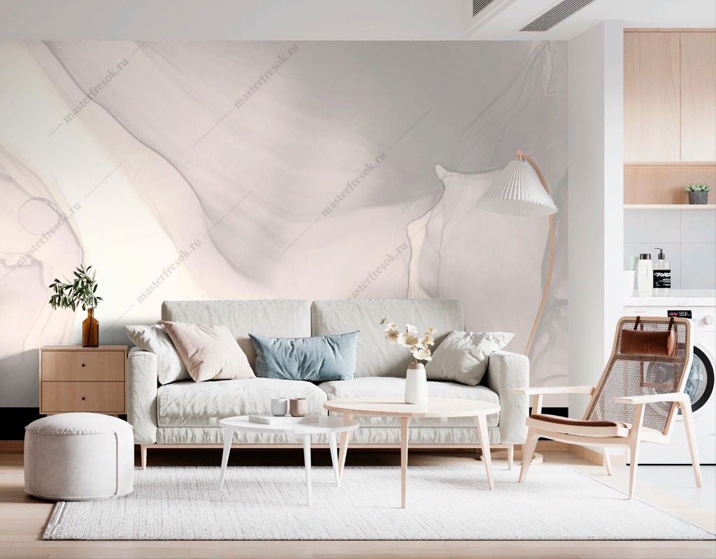 Фотообои Серый фон с разводами  9-1542