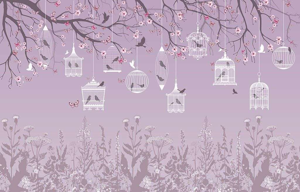 Фотообои в интерьере птицы в клетке  9-1630 фото