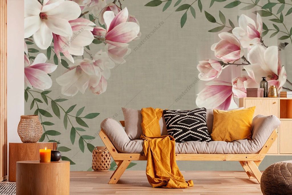 Фотообои Магнолии 3д  14-305