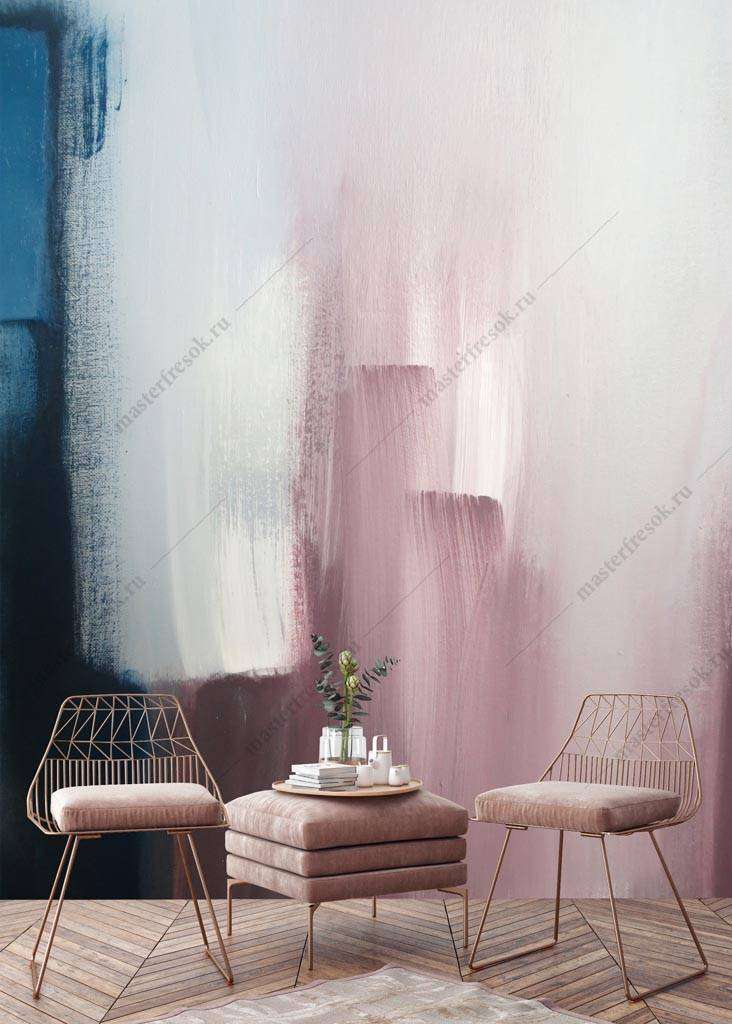 Фотообои в интерьере современная акварель  9-1230 фото