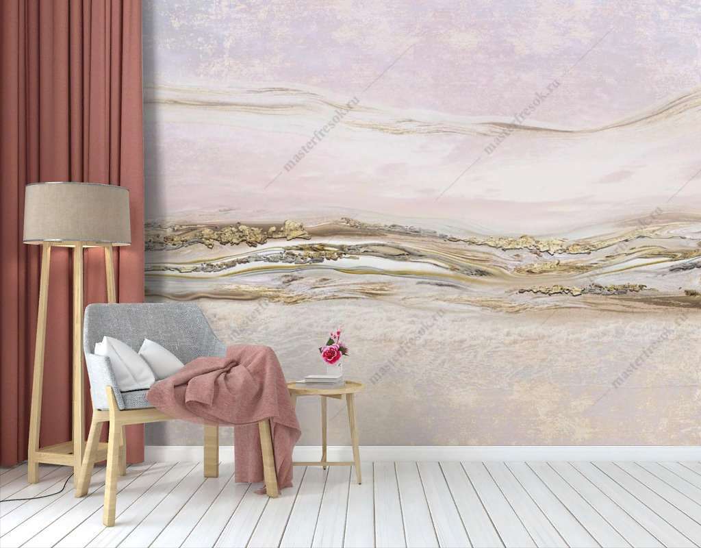 Фотообои Бесшовные обои на стену:  Мрамор с золотыми прожилками. Артикул: 13-597  