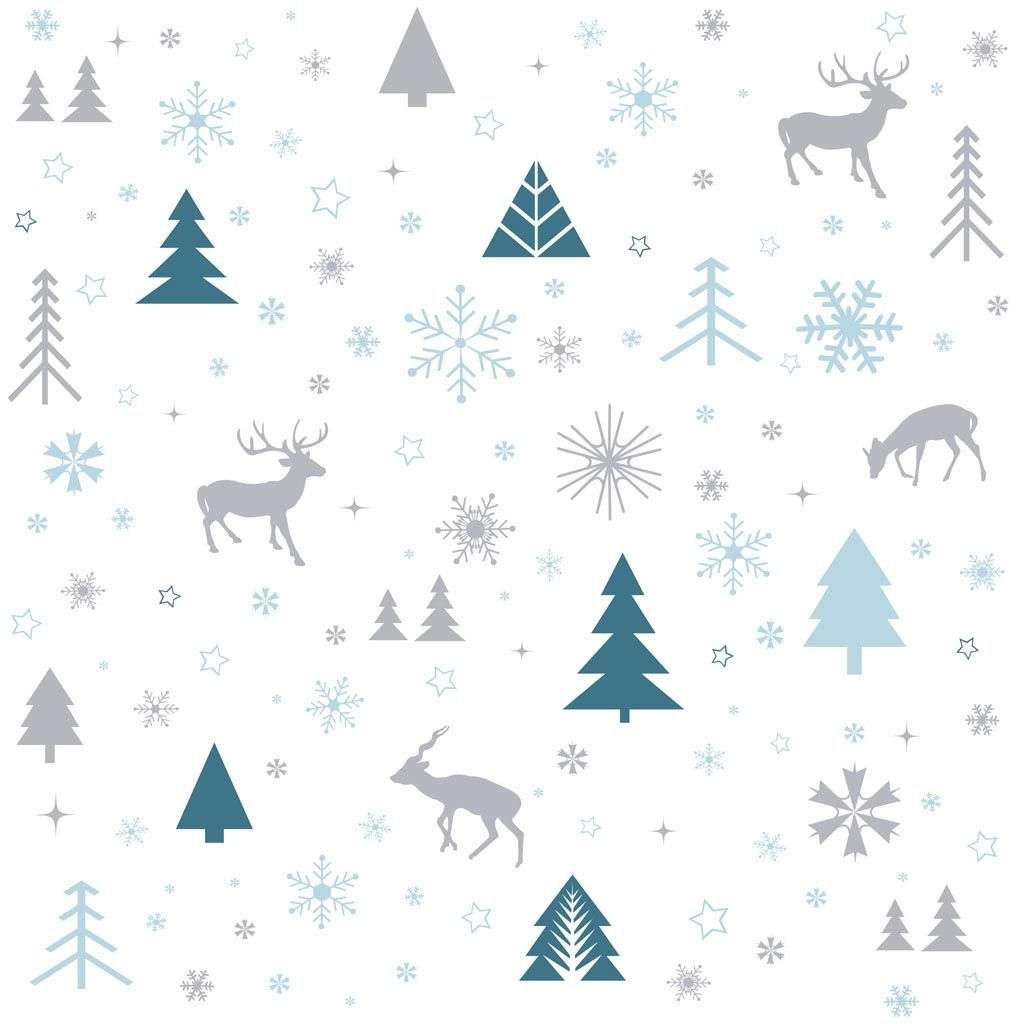 Фотообои в интерьере елочки и олени  12-686 фото